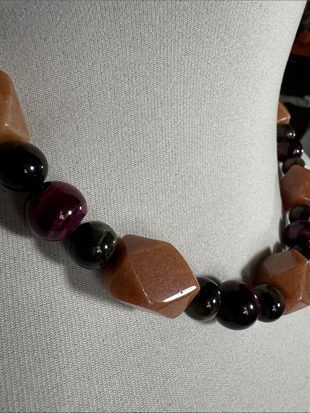 Beaded Multi-Color Statement Necklace - Picture 2 of 3